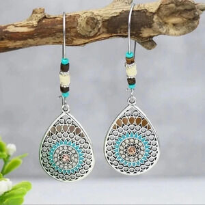 Beaded Bohemian Dangle Earrings